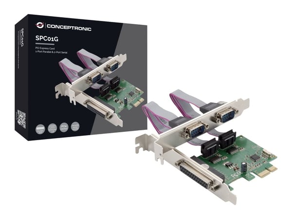 Conceptronic SPC01G, PCIe, Rinnakkainen, RS-232, PCIe 1.1, Vihreä, Kiina, 2,5 Gbit/s