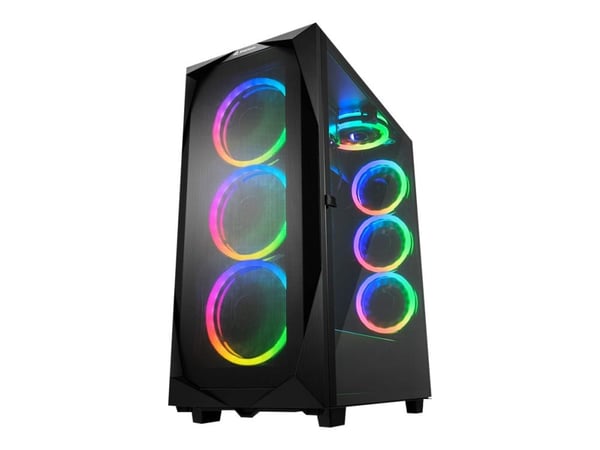 Sharkoon REV300 - Tower - utvidet ATX (E-ATX) - sidepanel med vindu (herdet glass) - ingen strømforsyning - USB/lyd