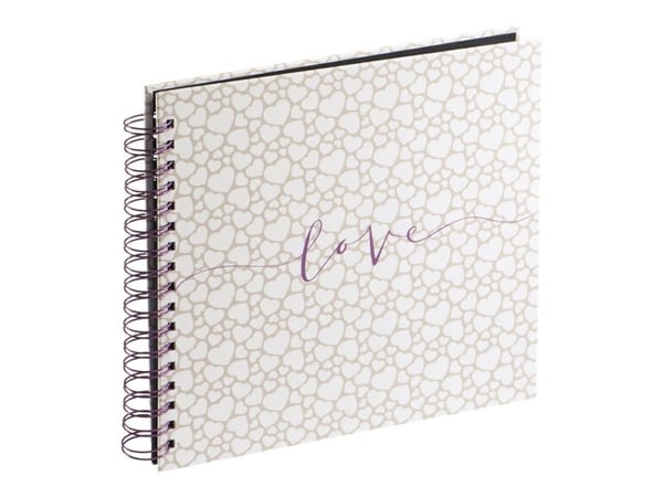 Hama spiralbundet "Romance" - Album - 80 x 4x6 tommer (10x15 cm) - Hvit, Beige x 1