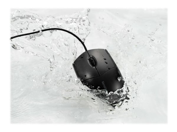 Kensington Pro Fit Washable Mouse Wired, Molempikätinen, Optinen, USB, 1600 DPI, Musta