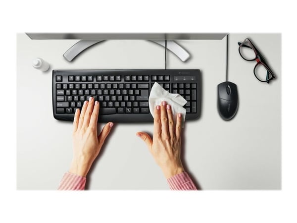 Kensington Pro Fit Washable Mouse Wired, Molempikätinen, Optinen, USB, 1600 DPI, Musta