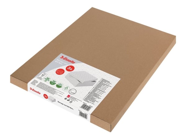 Esselte - Presentkartong - stor - 51 cm x 35.5 cm x 30.5 cm - vit - paket med 3
