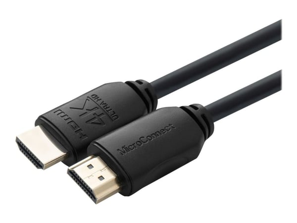 MicroConnect - Ultra High Speed - HDMI-kabel med Ethernet - HDMI hann til HDMI hann - 7.5 m - trippel beskyttelse - svart - støtte for Dolby DTS-HD...