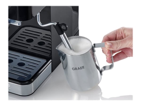 Graef Young ES402 - Kaffemaskin med melkeskummer - 15 bar - svart