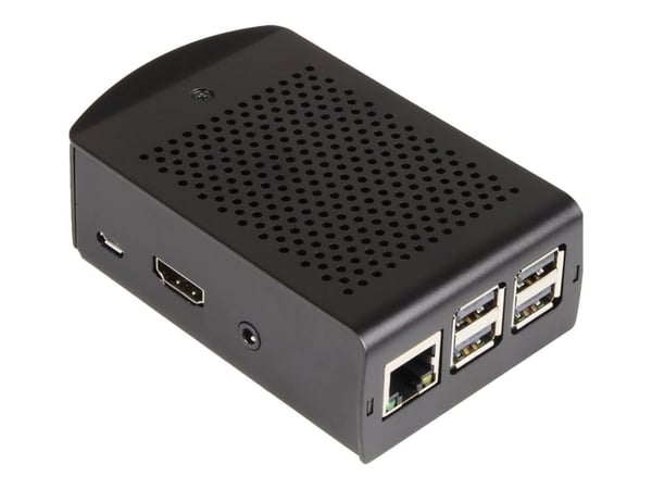 Joy-it rb-alucase+06 SBC-kotelo Sopii: Raspberry Pi kiinnityslenkillä Musta