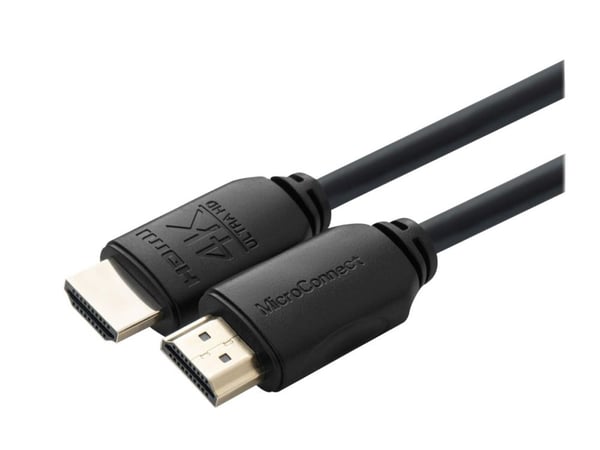 MicroConnect - High Speed - HDMI-kabel med Ethernet - HDMI hann til HDMI hann - 5 m - trippel beskyttelse - svart - 4 K 60 Hz (4096 x 2160) støtte