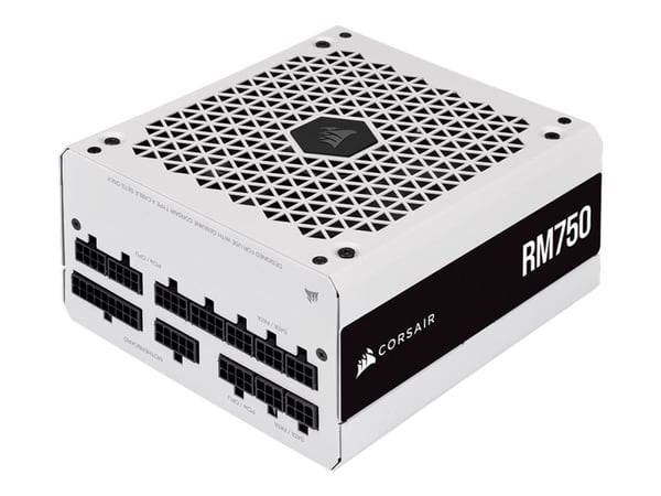 CORSAIR RM White Series RM750 - Strømforsyning (intern) - ATX12V 2.4/ EPS12V - 80 PLUS Gold - AC 100-240 V - 750 watt - Europa - hvit