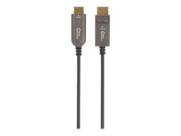 MicroConnect Premium - Adapterkabel - DisplayPort han til HDMI han - 30 m - hybridi kobber/fibertoptik - lajittelu - 4K60Hz (4096 x 2160) -tuki