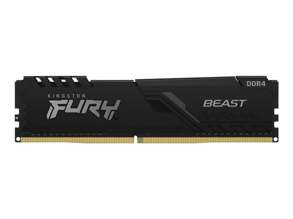 Kingston FURY Beast - DDR4 - sett - 64 GB: 4 x 16 GB - DIMM 288-pin - 3200 MHz / PC4-25600 - CL16 - 1.35 V - ikke-bufret - ikke-ECC - svart