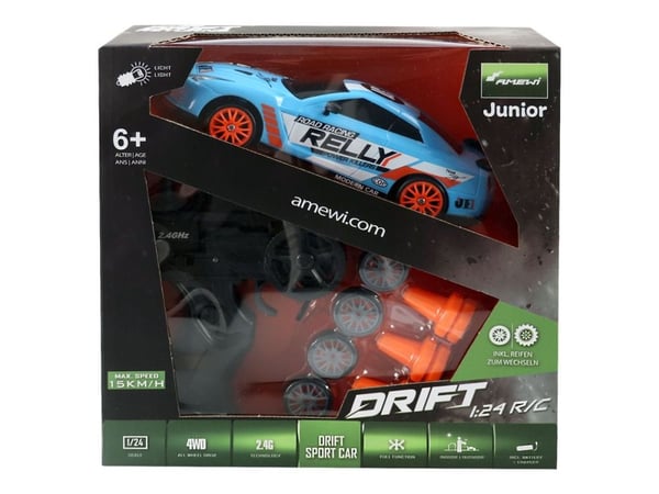 Amewi RC Car Drift Sport Li-Ion batteri 500mAh blått /14+