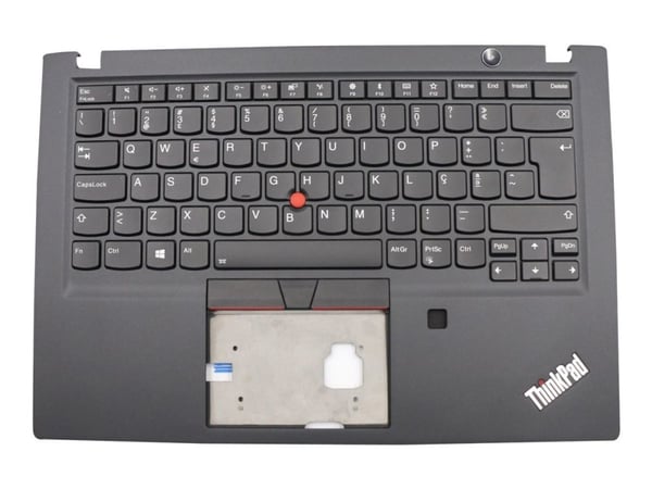 Lite-On - Erstatningstastatur for bærbar PC - med Trackpoint - bakbelysning - QWERTY - Portugisisk - svart - med toppdeksel - for ThinkPad T490s 20...