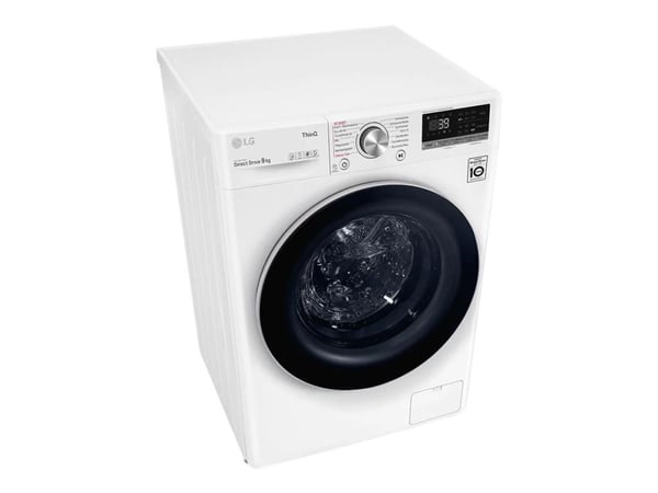 LG F4WV709P1E - Vaskemaskin - Wi-Fi - bredde: 60 cm - dybde: 56.5 cm - høyde: 85 cm - frontileggelse - 68 liter - 9 kg - 1400 rpm - hvit