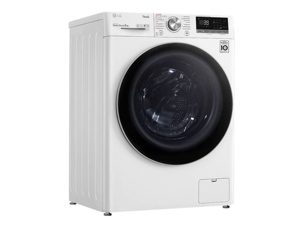 LG F4WV709P1E - Vaskemaskin - Wi-Fi - bredde: 60 cm - dybde: 56.5 cm - høyde: 85 cm - frontileggelse - 68 liter - 9 kg - 1400 rpm - hvit