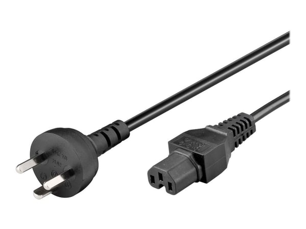MicroConnect - Strømkabel - DK EDB (han) til IEC 60320 C15 - AC 250 V - 10 A - 1,8 m - lajiteltu