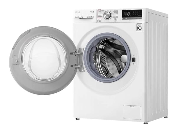 LG F4WV709P1E - Vaskemaskin - Wi-Fi - bredde: 60 cm - dybde: 56.5 cm - høyde: 85 cm - frontileggelse - 68 liter - 9 kg - 1400 rpm - hvit