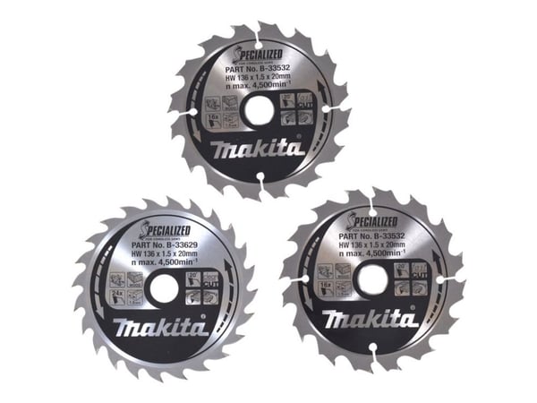 Makita B-33897, Puu, 13,6 cm, 2 cm, 1,5 mm, 3 kpl