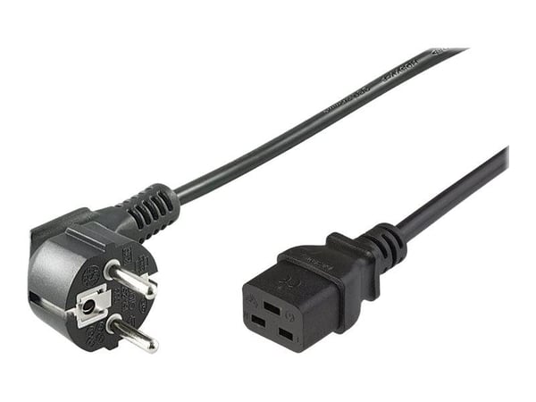 MicroConnect - Strømkabel - CEE 7/7 (han) vinklet til IEC 60320 C19 lige - AC 250 V - 16 A - 3 m - lajittelu
