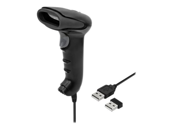 Qoltec - Strekkodeskanner - portabel - 2D-bildefremviser - 300 skann/sek - dekodet - USB