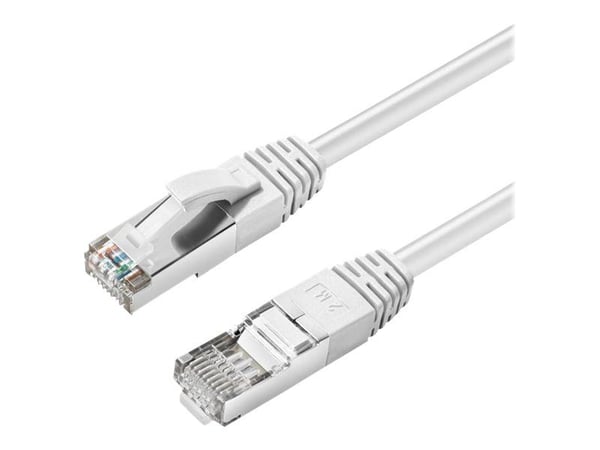 MicroConnect - Koblingskabel - RJ-45 (hann) til RJ-45 (hann) - 10 m - 6 mm - S/FTP - CAT 6a - halogenfri, innendørs, formstøpt, uten hindringer - hvit