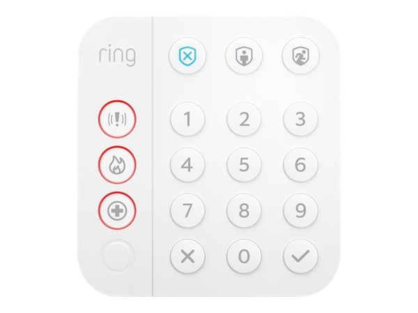 Ring Alarm Keypad - 2. generasjon - tastegruppe - trådløs - Z-Wave - hvit