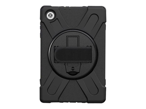 eSTUFF - Baksidedeksel for nettbrett - silikon, polykarbonat - svart - 10.1" - for Lenovo Tab M10 HD (2nd Gen) ZA6V, ZA6W, ZA72, ZA73, ZA7V, ZA7W