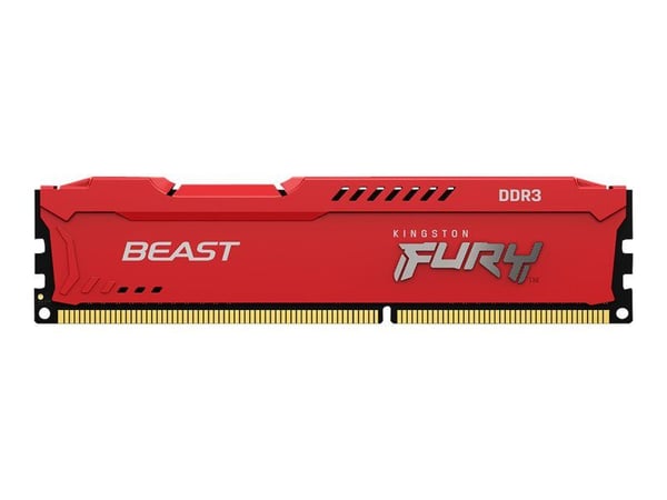 Kingston FURY Beast - DDR3 - modul - 8 GB - DIMM 240-pin - 1866 MHz / PC3-14900 - CL10 - 1.5 V - ej buffrad - icke ECC - röd