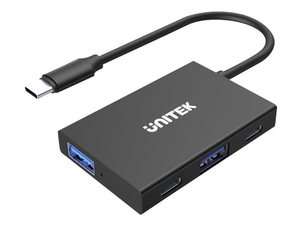 Unitek uHUB Q4 Advanced H1302A - Hubb - 2 x USB 3.1 Gen 2 + 2 x USB-C 3.1 Gen 2 - skrivbordsmodell