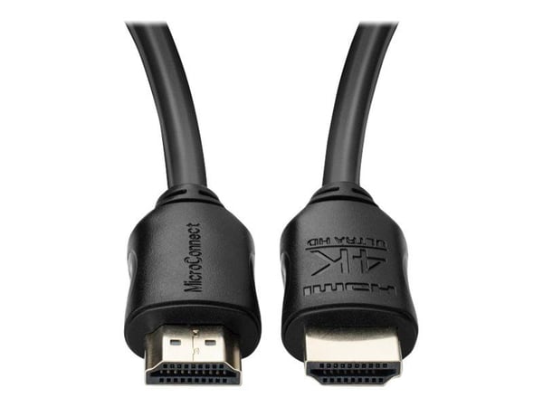 Microconnect MC-HDM19190.5V2.0, 0,5 m, HDMI-tyyppi A (vakio), HDMI-tyyppi A (vakio), 4096 x 2160 pikseliä, 3D, Musta