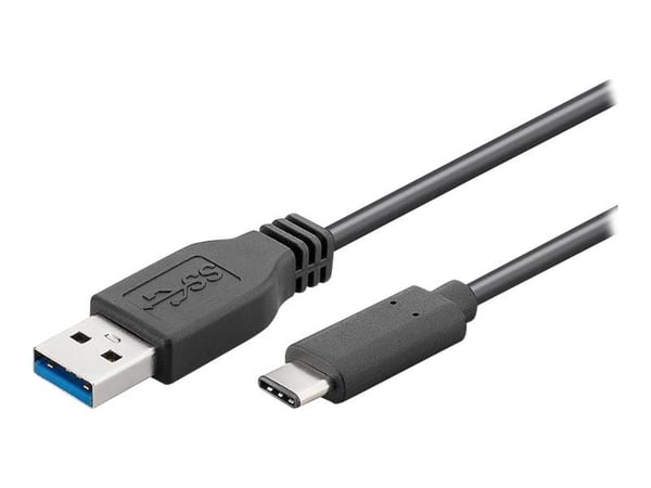 MicroConnect - USB-kabel - 24 pin USB-C (hann) til USB-type A (hann) - USB 3.2 Gen 2 - 3 A - 50 cm - USB Power Delivery (60W) - svart