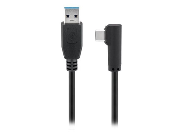 MicroConnect - USB-kabel - USB-type A (hann) rett til 24 pin USB-C (hann) vinklet - USB 3.2 Gen 1 - 50 cm - svart