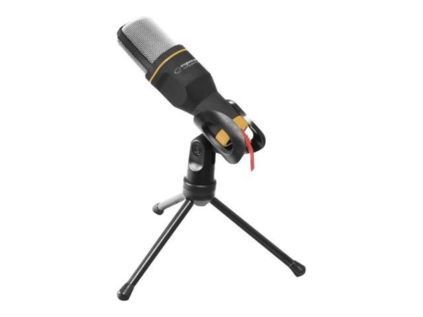 Esperanza EH182, Pöytämikrofoni, -38 dB, 20 - 20000 Hz, Langaton, 3.5 mm (1/8"), Musta
