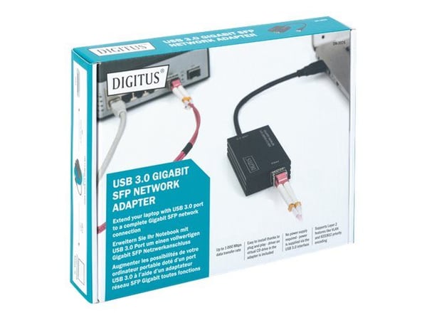 DIGITUS DN-3026 - Nettverksadapter - USB 3.0 - Gigabit SFP x 1