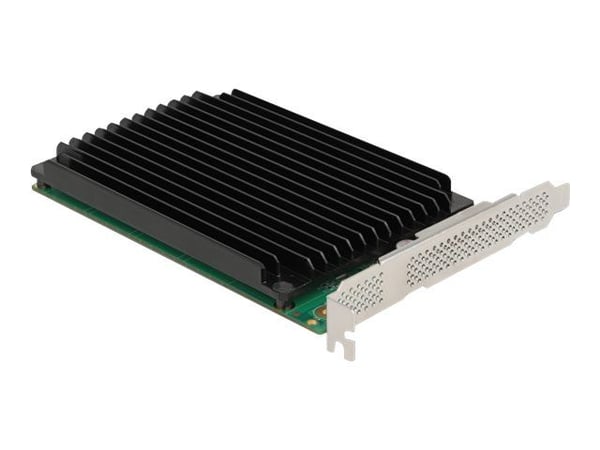 PCI EXPRESS X16-KORT TIL 4 X INTERN NVME M.2 NØKKEL M MED KJØLFØLLE - BIFURKASJON
