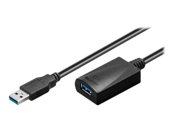 MicroConnect - USB-forlengelseskabel - USB-type A (hann) til USB-type A (hunn) - USB 3.0 - 15 m - aktiv - svart