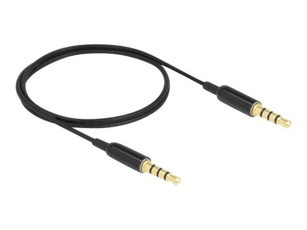 DeLOCK 66075, 3.5mm, Uros, 3.5mm, Uros, 0,5 m, Musta