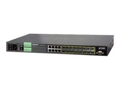 PLANET MGSW-24160F - Switch - L4 - Administrerad - 8 x 1000Base-T + 16 x 1000Base-X - rackmonterbar