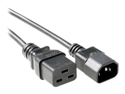 MicroConnect - Jatkojohto virtakaapelille - IEC 60320 C19 - IEC 60320 C14 - AC 250 V - 10 A - 2 m - musta - musta