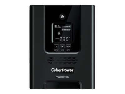 CyberPower Professional Tower Series PR2200ELCDSL - UPS - AC 230 V - 1980 watt - 2200 VA - 9 Ah - RS-232, USB - utgangskontakter: 9