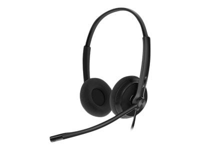 Yealink YHS34 Dual - Hodesett - on-ear - kablet - Quick Disconnect - svart