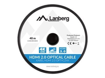 Lanberg CA-HDMI-20FB-0400-BK optinen kaapeli HDMI M/M 40m v2.0 4K AOC