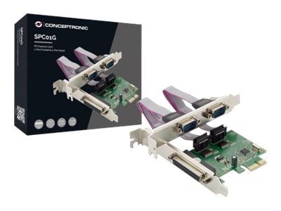 Conceptronic SPC01G, PCIe, Rinnakkainen, RS-232, PCIe 1.1, Vihreä, Kiina, 2,5 Gbit/s