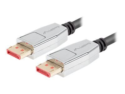Lanberg Premium - DisplayPort-kabel - DisplayPort (hann) til DisplayPort (hann) - DisplayPort 1.4 - 1.8 m - 8K 60Hz støtte, 5K 120Hz støtte, 4K 240...
