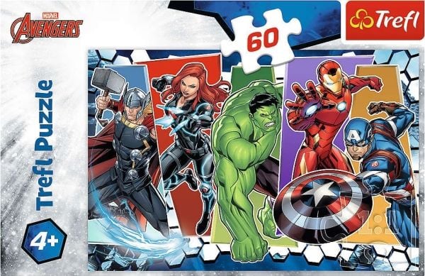 Trefl The Avengers Invincible, 60 stykker, Tegneserier, 4 år