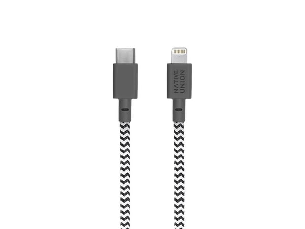 Native Union Belt - Lightning-kabel - Lightning hane till 24 pin USB-C hane - 1.2 m - zebra