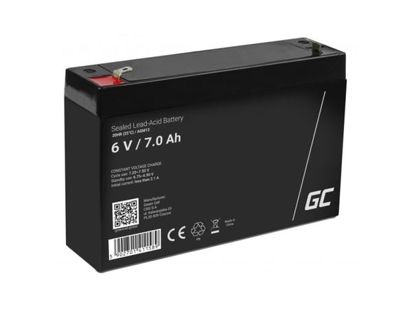 Green Cell - UPS-batteri - 1 x batteri - Sealed Lead Acid (SLA) - 7 Ah - svart