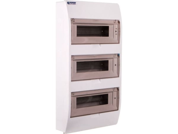 INCOBEX Modular 3x12 surface-mounted distribution board IP40 with smoke flap and terminals (ENE-00355)