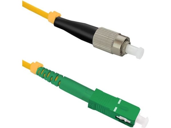 Qoltec Simplex - Koblingskabel - SC/APC (hann) til FC/UPC (hann) - 50 m - fiberoptisk - simpleks - 9 / 125 micron - G.652D - halogenfri