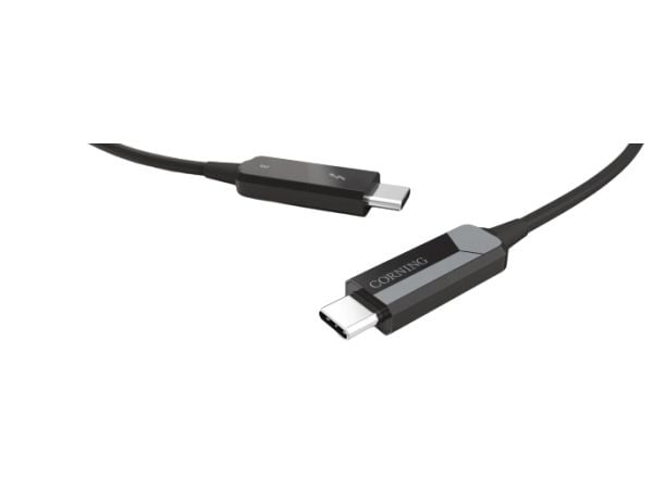 Corning AOC-CCU6JPN010M20, 10 m, USB C, USB C, 40 Gbit/sek, svart