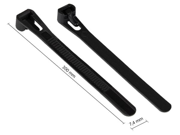Alcasa KAB-R30S74 Kaapeliside Irrotettava kaapeliside Nylon Musta 100 kpl (KAB-R30S74) (KAB-R30S74)