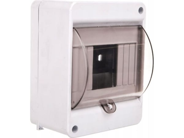 INCOBEX Modular 1x5 surface mounted distribution board IP20 with smoke flap and terminals S-5 + N + PE (ENE-00350)